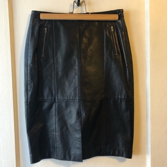 𝅺halogen Leather Pencil Shirt - Picture 2 of 7